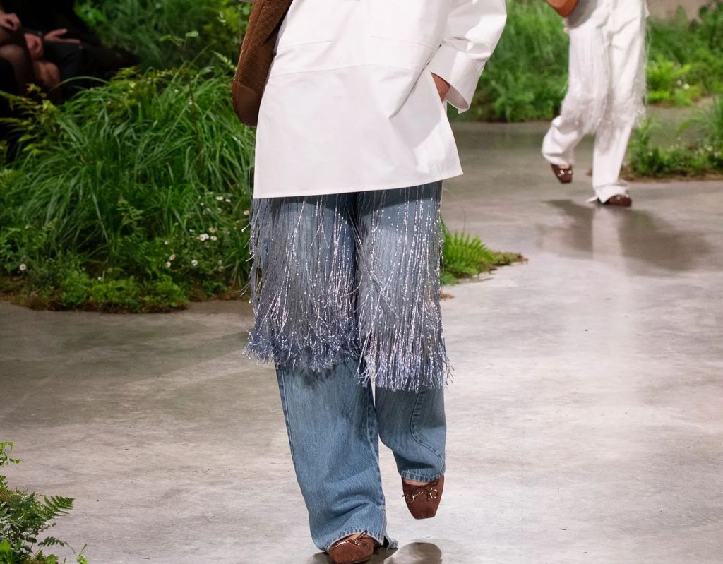 fringed jeans