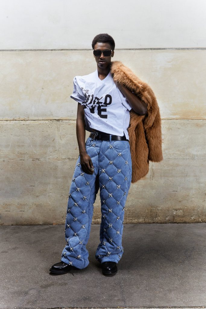 quilted jeans