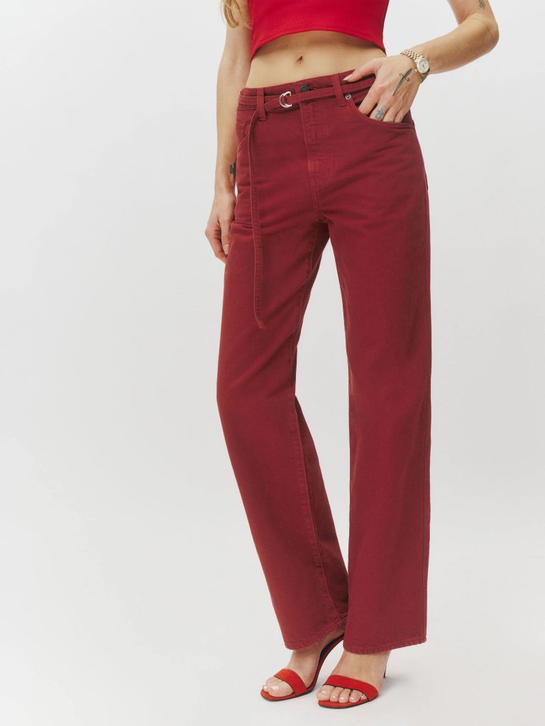 red jeans