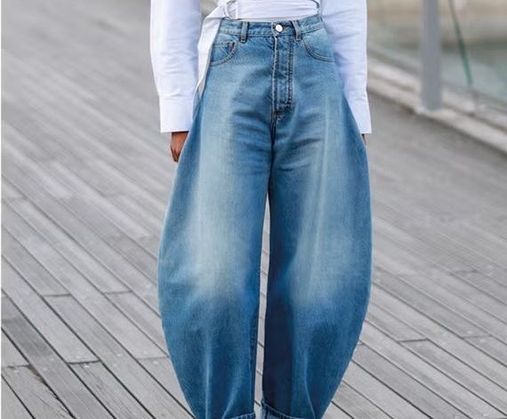 barrel leg jeans